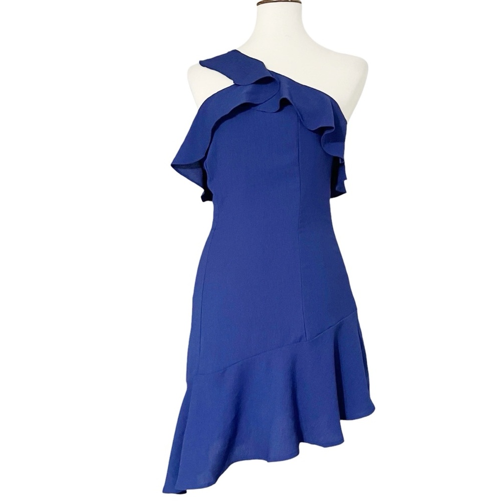 Lulus Beautiful View‎ Royal Blue One-Shoulder Dress Size Small - Picture 4 of 12